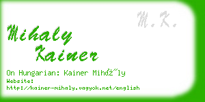 mihaly kainer business card